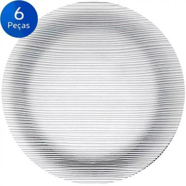 Imagem de Conjunto de Pratos Rasos Diamante 6 Peças Duralex - Transparente