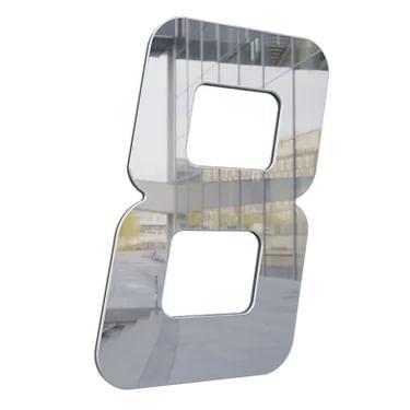 Imagem de Numero Para Residência 130mm Prata espelhado - Metalmidia 8