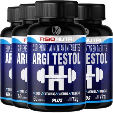 Imagem de Kit 4 Argi Testol H Plus Pré Hormonal Testosterona gh 60 Tabletes