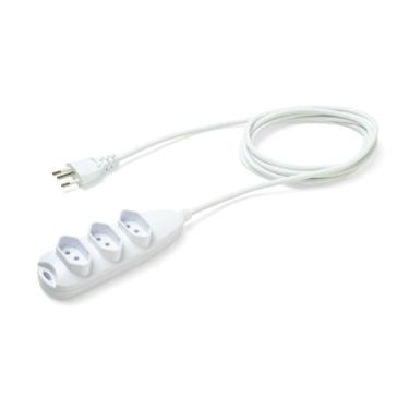 Imagem de EXTENSAO ELETRICA 3 TOMADAS 3 PINOS 10A 5M BRANCA EXT 3005