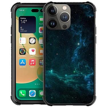 Imagem de CARLOCA Capa compatível com iPhone 15, incrível padrão de luz espacial de nebulosa para meninas e meninos, ultra proteção à prova de choque de silicone macio TPU antiderrapante traseira para iPhone 15