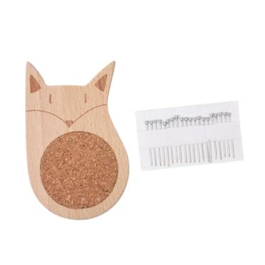 Imagem de Colaxi Costura de alfinete de almofada de almofada de agulha de madeira artesanato DIY leve com almofada de almofada de alienação de agulha de 20pcs para, Raposa