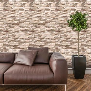 Imagem de Papel de Parede Adesivo Pedra Canjiquinha Rustica Lavável Cozinha 3 metros