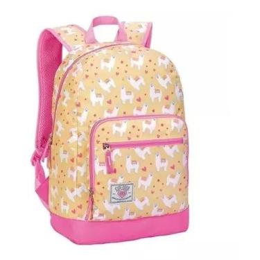 Imagem de Mochila Lhama Feminina Escolar Casual Fuseco Espaço Notebook