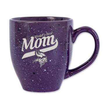 Imagem de Rico Industries NFL Football Minnesota Vikings Mom-Purple 473 ml Caneca de café de cerâmica salpicada gravada a laser