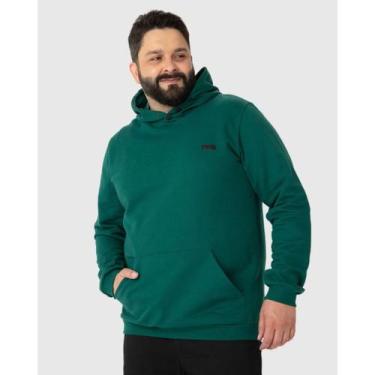 Imagem de Blusa Moletom Capuz Masculino Plus Size Malwee Ref. 117519, Verde 7002