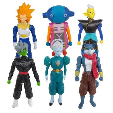 Imagem de Kit Conjunto 6 Boneco Vegeta Ssj3 Dragon Ball Super 15Cm