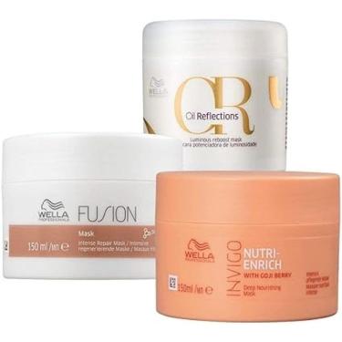 Imagem de Kit Wella Cronograma Capilar Fusion+Oil Reflections+Nutri+Enrich