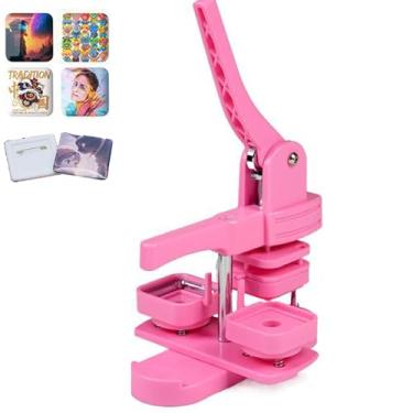 Imagem de CHONGHAN Máquina de fazer botões de 4,8 cm 50 mm, kit de máquina de fazer pinos de botão para presentes DIY, máquina de prensa, com 100 conjuntos de suprimentos de botão de crachá, kit de fabricação