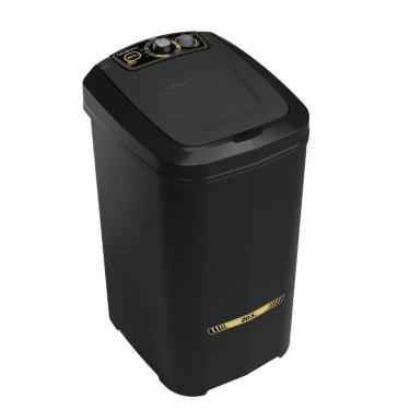 Imagem de Tanquinho de Lavar Roupa 20,5kg Newmaq Semiautomática com 9 Programas de Lavagem Preto 220V