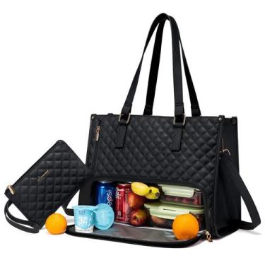 Imagem de Sacola de almoço LOVEVOOK para mulheres com compartimento para laptop 