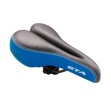 Imagem de Selim mtb vazado costurado - GTA - preto/azul