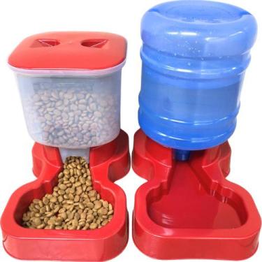 Imagem de Kit Bebedouro Comedouro Automático para Cães Cachorros Gatos Pet 10 Li
