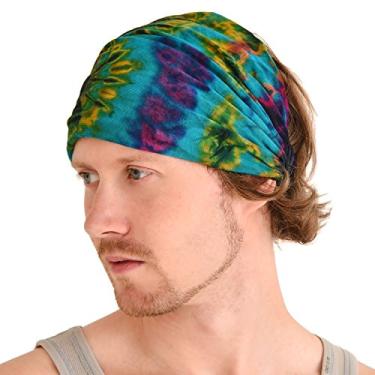 Imagem de CHARM Bandana Tie-Dye – Cachecol feminino hippie psicodélico Boho masculino, Tipo A, 1 Count (Pack of 1)