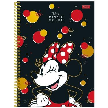 Imagem de Caderno Espiral Capa Dura Universitário 1 Matéria Disney Minnie Mouse 80 Folhas Foroni Estampa 1