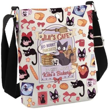 Imagem de Presente de filme de animação, amante de gato preto, gatinho japonês, anime, serviço de entrega de presente, bolsa transversal para fãs de anime, Cafe Cb