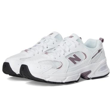 Imagem de New Balance Tênis infantil unissex 530 (criança grande), Branco/Dark Ice Wine, 16