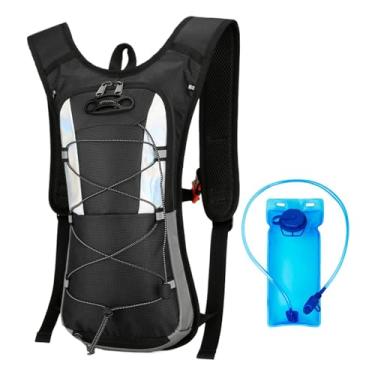 Imagem de Pegciuho Mochila de Hidratação com Bexiga de Hidratação de 2L Mochila de água Hydro Water Daypack para Mochila, PRETO