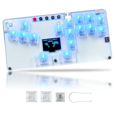 Imagem de DmgicPro Stickless Arcade Stick 14 Keys All-Button Mini Fighting Game Arcade Stick Controller Fight Sticks for PS3/PS4/PC/Switch（white）
