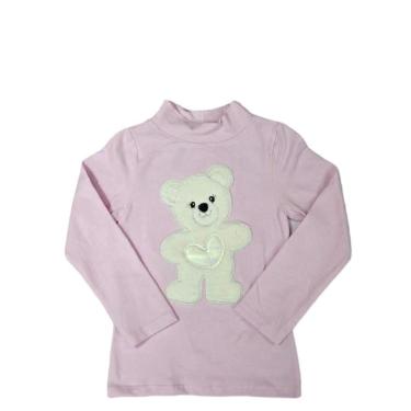 Imagem de Blusa Manga Longa Urso Bordado Cotton Infantil Menina-Feminino