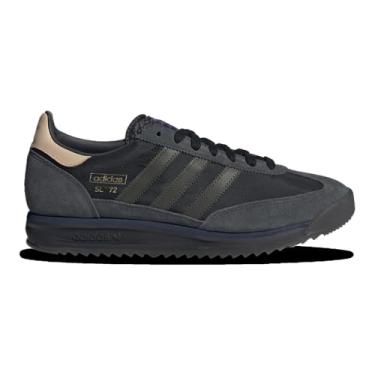 Imagem de adidas Originals Tênis masculino Sl 72 Rs, Preto/verde-oliva/índigo noturno, 40