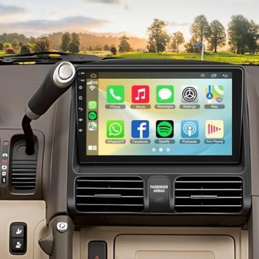Imagem de Rádio estéreo 4G + 64G para Honda CRV 2002-2006, carro sem fio e Android Auto com Android 12, compatível com Bluetooth/controle de voz/GPS/WiFi/câmera de reserva/SWC/FM, tela sensível ao toque IPS de