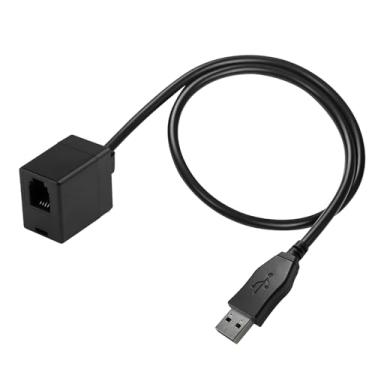 Imagem de Cabo adaptador de fone de ouvido RJ9 para fones de ouvido Plantronics Jabra Sennheiser sem fio DECT para computador, laptop, PC, Mac, VOIP Softphones