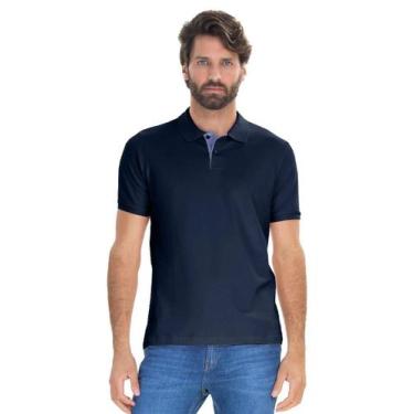 Imagem de Camisa Polo Manga Curta Masculina 007001001 Slim Ogochi Marinho, G, Ma