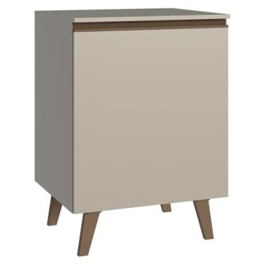 Imagem de Balcão de Cozinha 60 cm 1 Porta Com Pés Crema Nice Madesa