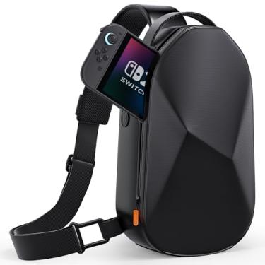 Imagem de COOWPS Sling Bag for Nintendo Switch 2 (2025)/Switch OLED/Steam Deck, Power Bank, Portable Crossbody Bag with EVA Hard Shell Thickened Lining Full Protection for Switch 2 Accessories Pro Controller