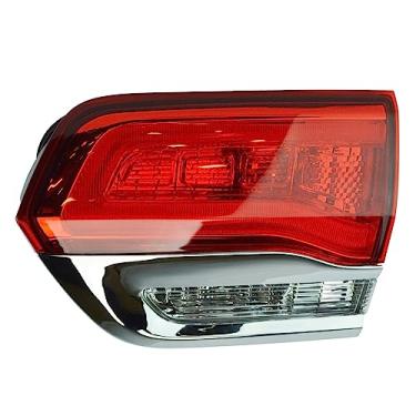 Imagem de TRQ Conjunto de luz traseira interna do lado do passageiro compatível com Jeep Grand Cherokee 2022 2014-2022 Grand Cherokee WK com acabamento cromado CH2803105