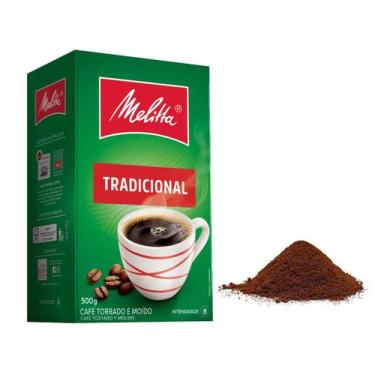 Imagem de Café Em Pó Tradicional Melitta 500g, Café Pilão Torrado e Moído Tradic