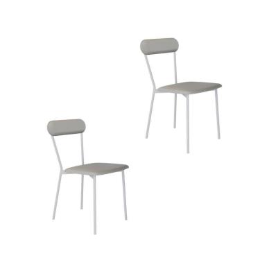 Imagem de Cadeira Vintage Emília Fixa C-4 Pes 450 X 505 X 810 Mm C-2 Un. Pés Brancos. Cn.saturno Off White Cn.saturno Off White