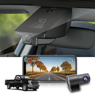 Imagem de Fitcamx Câmera de painel frontal 4K + traseira 1080P se adapta para Ford F250 F350 XL XLT 2011-2025 (DZ-00455), visual OEM integrado, vídeo HD bidirecional, Wi-Fi e aplicativo, gravação em loop