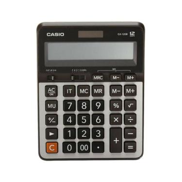 Imagem de Calculadora de Mesa Casio Grande GX-12B 12 Digitos, Prata