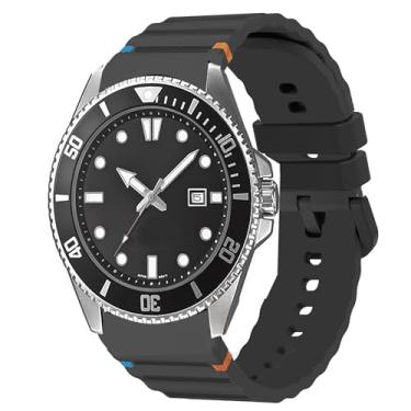 Imagem de Pulseira de relógio F-91W, Lamshaw 18 mm, 22 mm, pulseira de substituição de silicone respirável de liberação rápida compatível com Casio W-217H, W-218H, W-219H, F-91W, A158WA, A168WA, A700W-1, A700WM