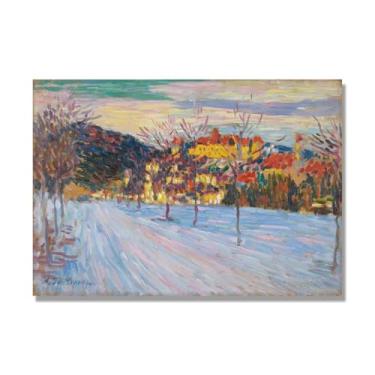 Imagem de NHLDZYH Pôster de arte expressionista (sem título 15) por Alexej von Jawlensky. Pinturas a óleo famosas. Decoração de parede de sala de estar ou escritório. 50 x 65 cm-19,7 x 25,6 pol. Apenas tela