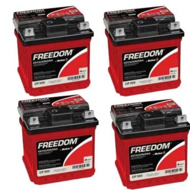 Imagem de Kit C/4 Bateria Estacionaria Freedom Df300 30ah Nobreak