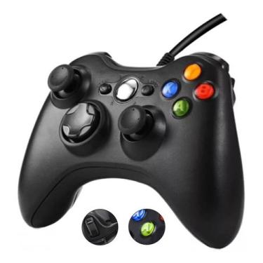 Imagem de Controle Manete Joystick Para Pc Xbox 360 Tv Com Fio Usb - Ponto do Ne