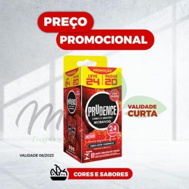 Imagem de Preservativo Camisinha Prudence Cores Sabores Morango Embalagem Econôm