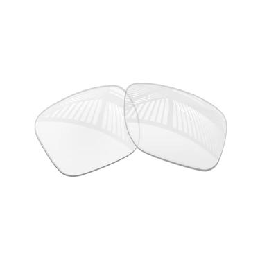 Imagem de MYCOURAG Lentes de reposição polarizadas com proteção UV para óculos de sol Oakley Holbrook XXL OO9487 61 mm - HD transparente, não polarizada