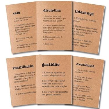 Imagem de Kit 6x Cadernetas Significados Capa Kraft Flexível 40 Pág A5