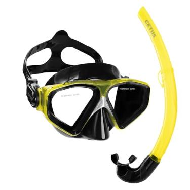 Imagem de Kit de Mergulho Máscara+respirador Cetus Rapallo Fun - Amarelo