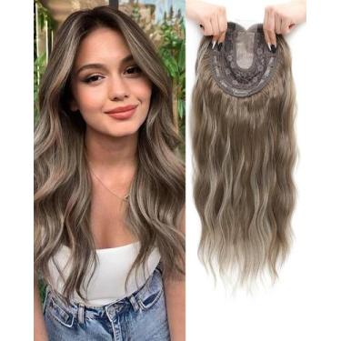 Imagem de Peruca sintética ondulada Hair Toppers UDU de 50 cm para mulheres com 