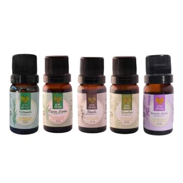 Imagem de Kit 5 Essências Love Aromas De Aromatizador Aromaterapia 10ml (Vanila, Bamboo, Alecrim, lavanda, Citronela)