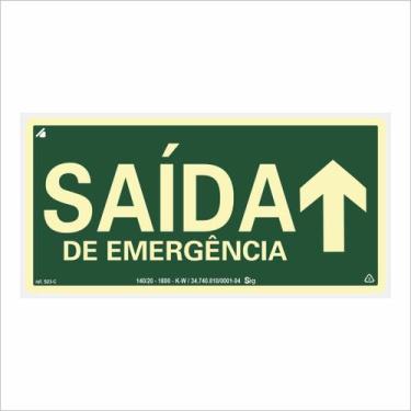 Imagem de Placa de Sinalização Saída de Emergência Siga em Frente - Sig Sinaliza