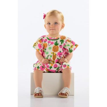 Imagem de Banho de Sol Frutas para Bebê Menina Quimby, Branco, M