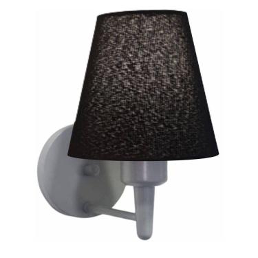 Imagem de Arandela Parede Vivare Md-2004 Cinza Cúpula Em Tecido - Bivolt Cinza-preto 127-220v