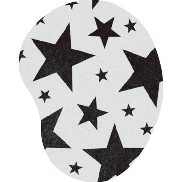 Imagem de Mouse Pad Ergonômico Gota Estrelas Pretas Fundo Branco 7