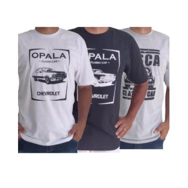 Imagem de Kit de 3 Camisetas Carros Clássicos Antigos - lgamn, Preto, Cinza, Bra